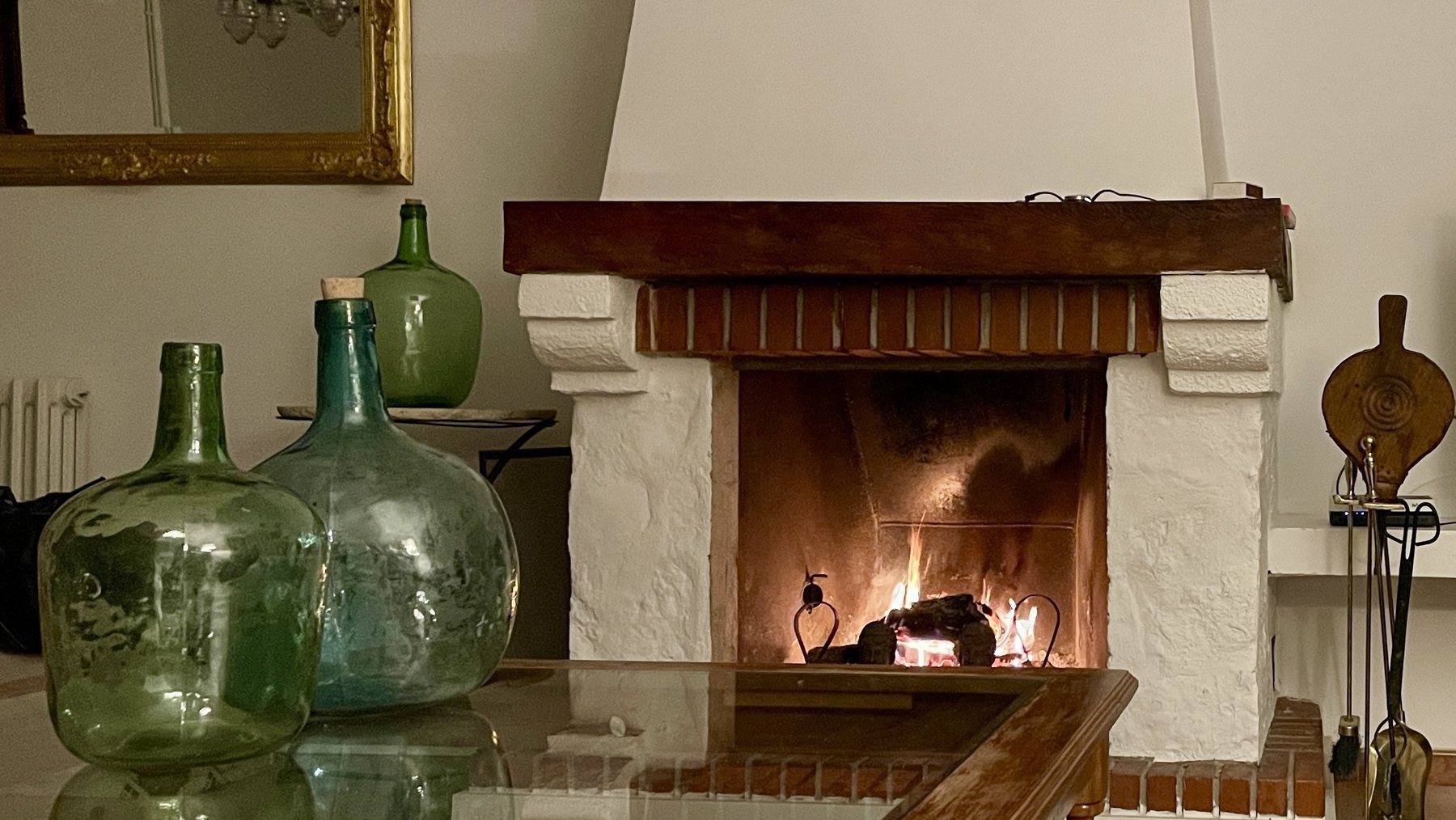 Chimenea encendida